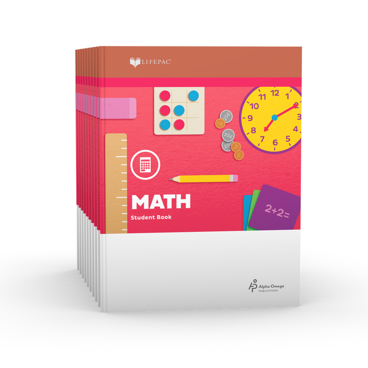 Math Set Pack LIFEPAC® Christian Homeschool | Math Student Grade Set | 2nd Grade